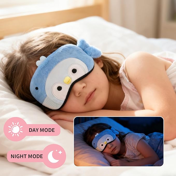 PERFECTSIGHT Cute Sleep Eye Masks (Blue Penguin)