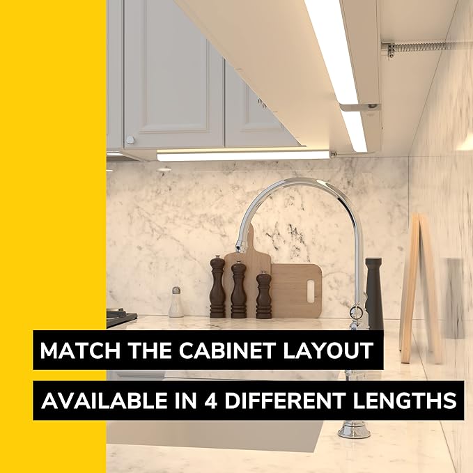 GETINLIGHT Inlight 30-inch Hardwired Only LED Under Cabinet Lighting, Soft White(3000K), Dimmable, Matte White Finished, ETL Listed, IN-0201-14-WH