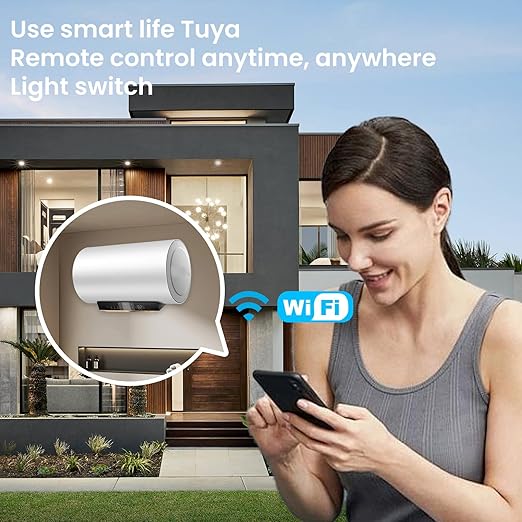 20A WiFi Smart Light Switch,1-Button Single Gang 2.4GHz Wi-Fi Touch Switch, Neutral Wire Required,Work with Smart Life/Tuya App and Alexa,White