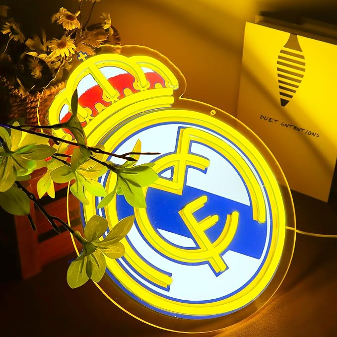 AHlove Football Team Logo，Sports Neon Sign for Wall Decor，LED Neon Lights for Bedroom、Man Cave，Birthday、Christmas Gifts for Boys