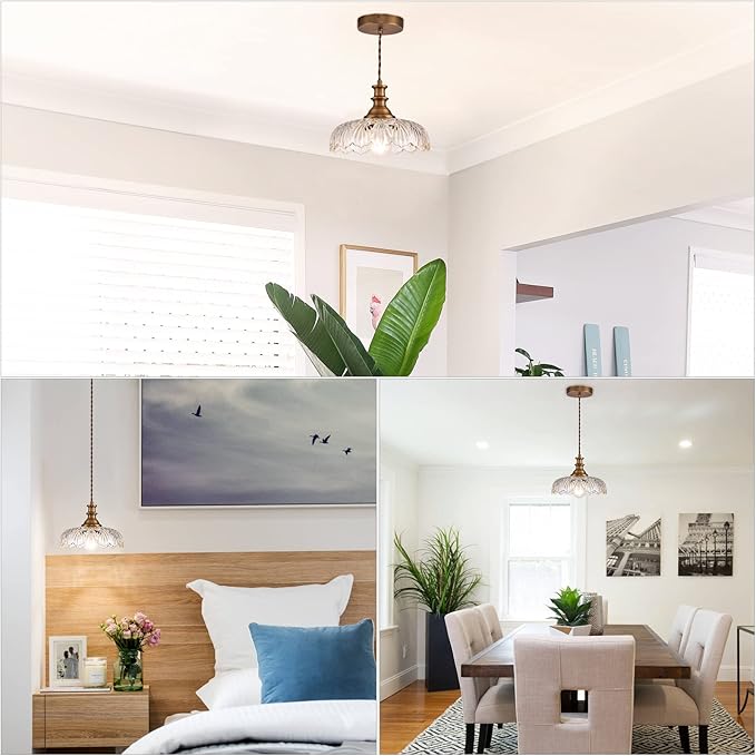 HDDFL Vintage Pendant Lights Fixture Modern Pendant Lighting Fixtures Hanging Lamp for Kitchen Island Bedroom Living Room Hallway
