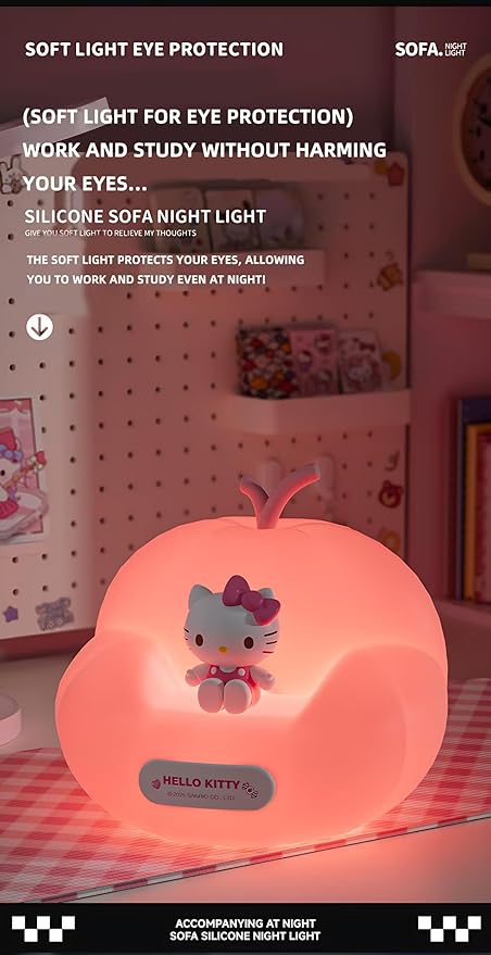 Cute Cinnamoroll Night Light, Cartoon dimmable sili Cone Children's Night Light, Long Battery Life, Rechargeable Cute Light, Toddler Night Light, Gift for Boys and Girls(Blue Comolo)
