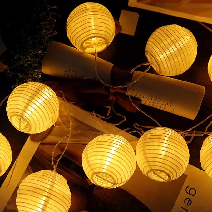 CozyHome outdoor battery operated lights + remote | battery lights | 20 LED string lights outdoor led string lights | outdoor lights for patio lights string | string lights outdoor waterproof lantern