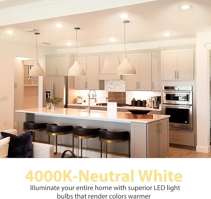 DAYBETTER 24Pack BR30 LED Bulb Indoor Flood Light Bulbs, 65W Equivalent Dimmable LED Bulbs, 4000K Neutral White, 850 Lumens E26 Base, Recessed Can Bulb for Living Room Bedroom Dining Room Bathroom