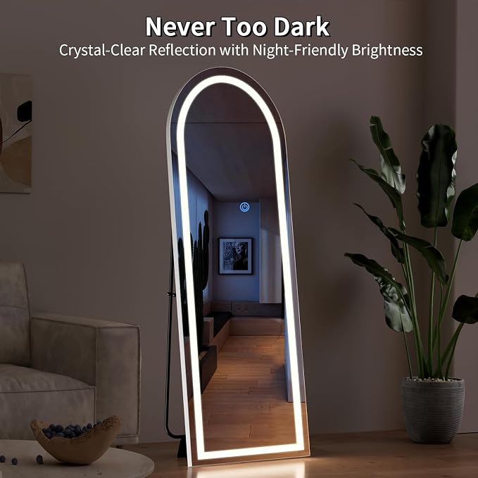 Koonmi Full Length Mirror with LED Lights 56"x20"