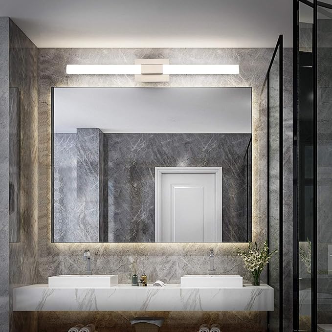 ZUZITO 40in LED Vanity Lights Brushed Nickel Modern Bathroom Lighting Fixtures Over Mirror, 3CCT Dimmable Bath Wall Lighting 3000K/4500K/6000K Adjustable