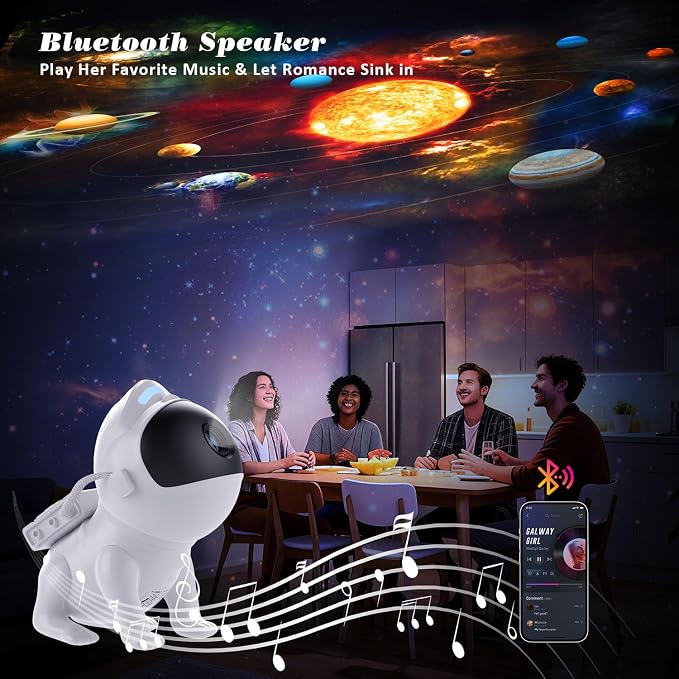 Galaxy Projector Pro for Bedroom,13 in 1 Planetarium Star Projector with White Noise,Timer,Remote,Music Speaker,360° Rotating Ceiling Night Light,LED Space Night Light Projector for Kids Adults Gifts