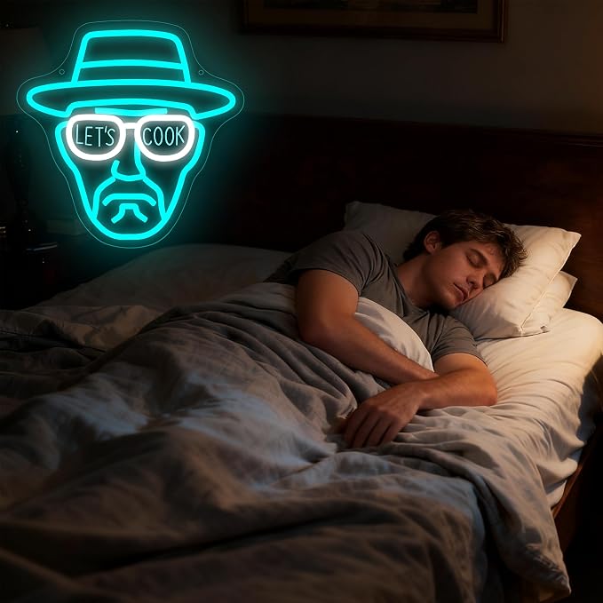Movie Neon Sign for Wall Decor Movie Role LED Light for Man Cave | Dimmable breaking neon light, bedroom, home theater club bar dorm decor, birthday gifts for men fans, size 11.8*11.6 in