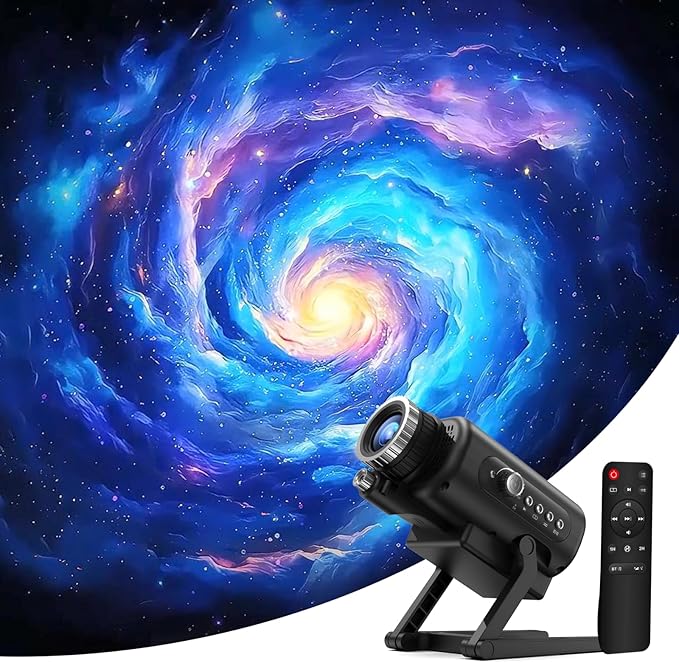 3D Immersive Galaxy Projector, 60 Themes Star Projector for Bedroom, Full-Room Planetarium Projector with Remote, HD Aurora Light Projector, Astronaut-Style Space Gift Kids