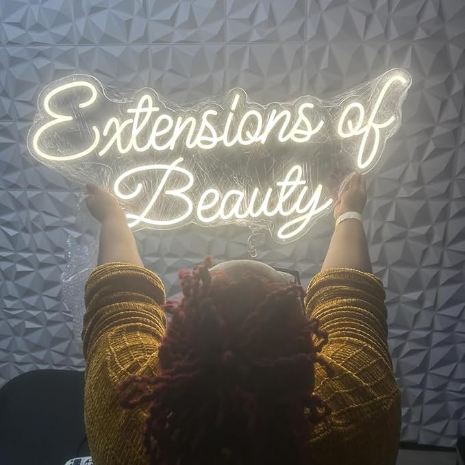 Custom Neon Sign – Battery/Plug-in LED Acrylic Light for Wedding/Business | for Parties, Bars, Salons, Office & Home Bedroom Decor, Gift, No Outlet Needed – Place Anywhere, 10-60in, 11 Colors, Dimmable