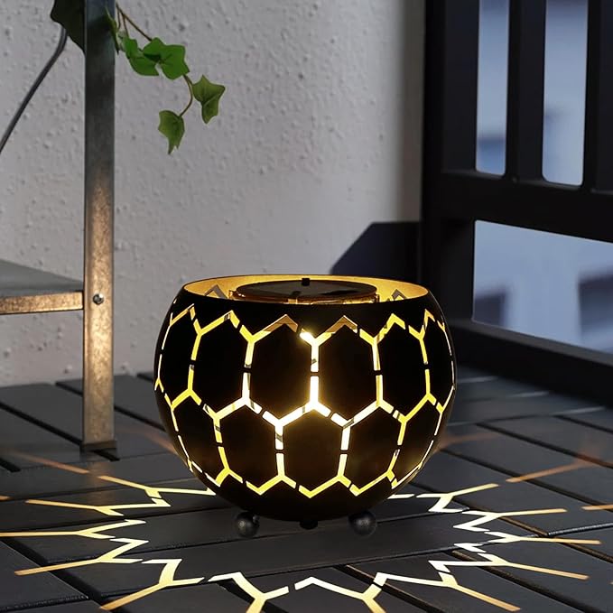 Solar Lanterns Outdoor Waterproof, Solar Lights for Outside Patio Porch Garden Tabletop Deco,2026 Gardening Lovers Mom Gifts(Grid)