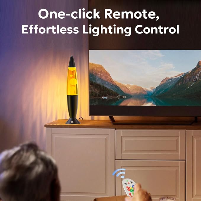 Large LED Liquid Motion Lamps 17 Colors Changing Lamp 16 Inch with Remote for Boy Girl Room Decor Red