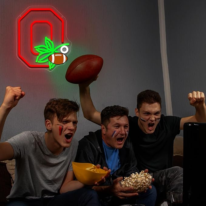 University Neon Sign for Wall Decor Football Neon Light for Man Cave | Dimmable University Led Sign for Fans, Bedroom, Dorm, Game Room,Bar Party Decor, Birthday Gifts for Men 12.9*10.9In