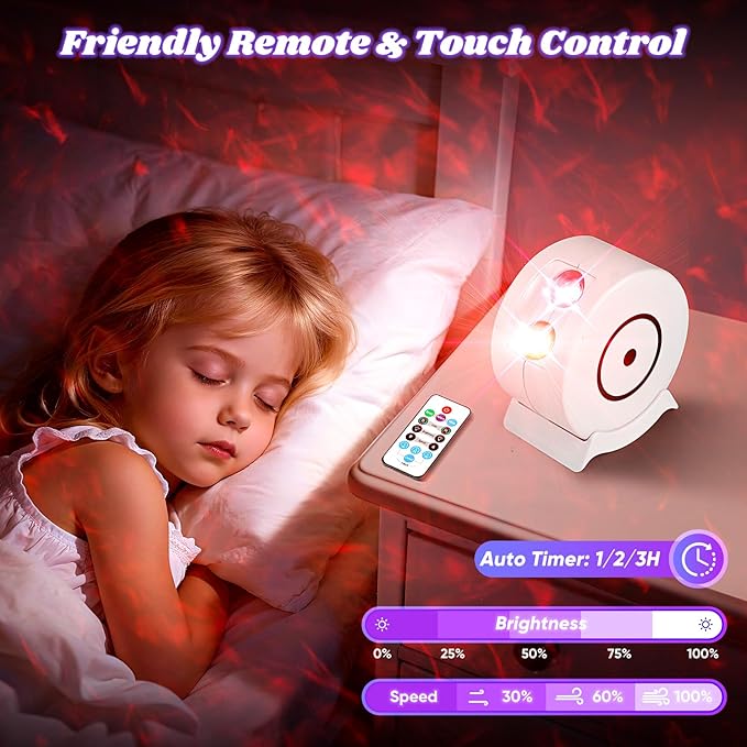 Galaxy Projector for Bedroom, Night Light with Remote Control and Timer, Galaxy Light Projector, Home Decor, Gifts for Adults, Teens, Christmas, Birthday