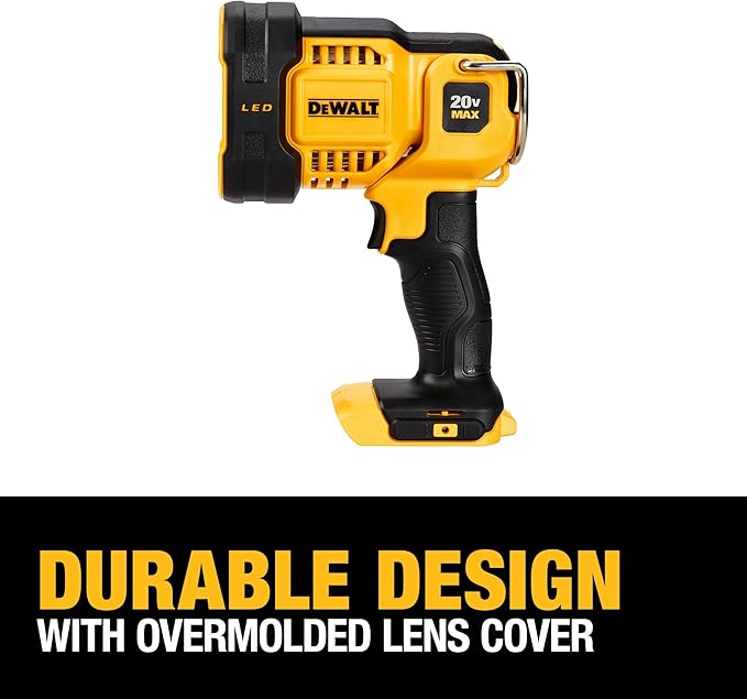 DEWALT 20V MAX LED Work Light, Handheld Spotlight with 508 Yard Distance, Pivoting Head, 1500 Lumens, Cordless, Battery Not Included (DCL043)
