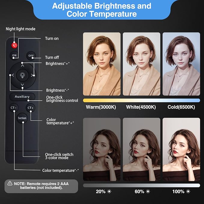 EMART Softbox Lighting Kit, 85W 20"x28" Softbox for Photography Light 2Pack | 3000K-6500K LED Bulbs with Remote, 75" Tripod, Professional Photography Lighting for Studio Lights, Portrait, Video Recording