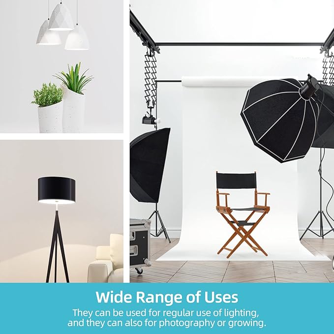 2 x 85W Light Bulb 5500K CFL Daylight Spiral Softbox Bulb in E27 Socket for Photography Photo Video Studio Lighting