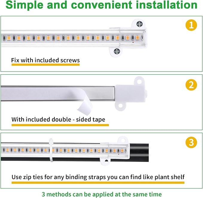 13 Inches LED Grow Light Strips, Grow Lights Match The Flower Stand for Indoor Plants，Full Spectrum 3500K Plant Lamp with 3/9/12H Timer, 10 Dimmable Levels for Seedling Succulent, 2 Head 2 Pack