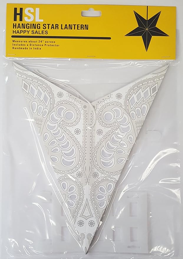 Happy Sales HSSL-FAWHTB Frozen Aurora Paper Star Lantern White,