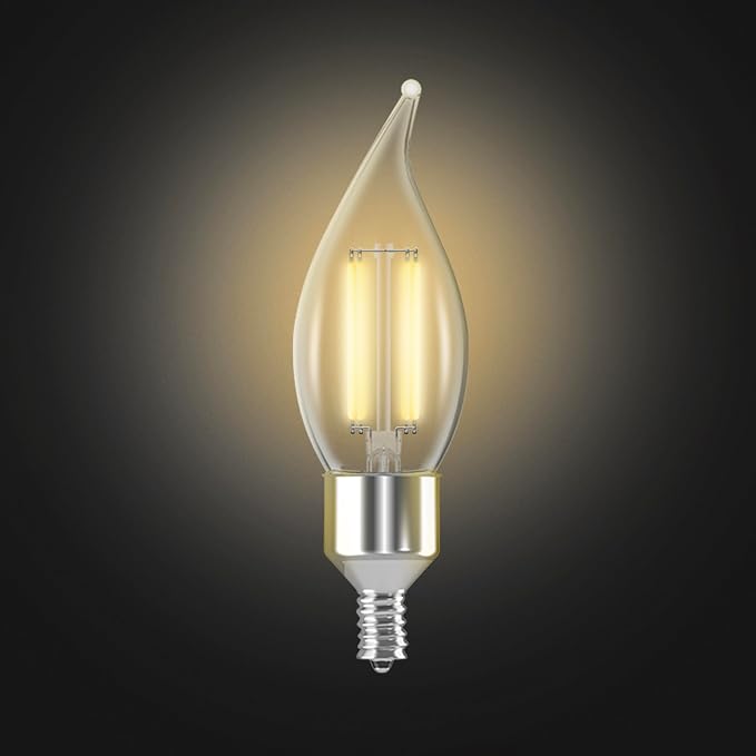 Feit Electric Smart CA10 Flame Tip LED Chandelier Light Bulb, 40W Eq