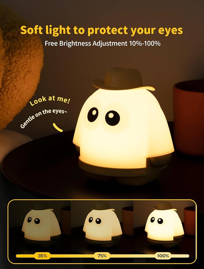 Halloween Ghost Night Light, Dimmable Ghost Lamp for Spooky Decor | Rechargeable Ghost Lights with Timer, Portable Table Lamps, Spooky Halloween Lights, Cute Halloween Decorations Indoor Gifts