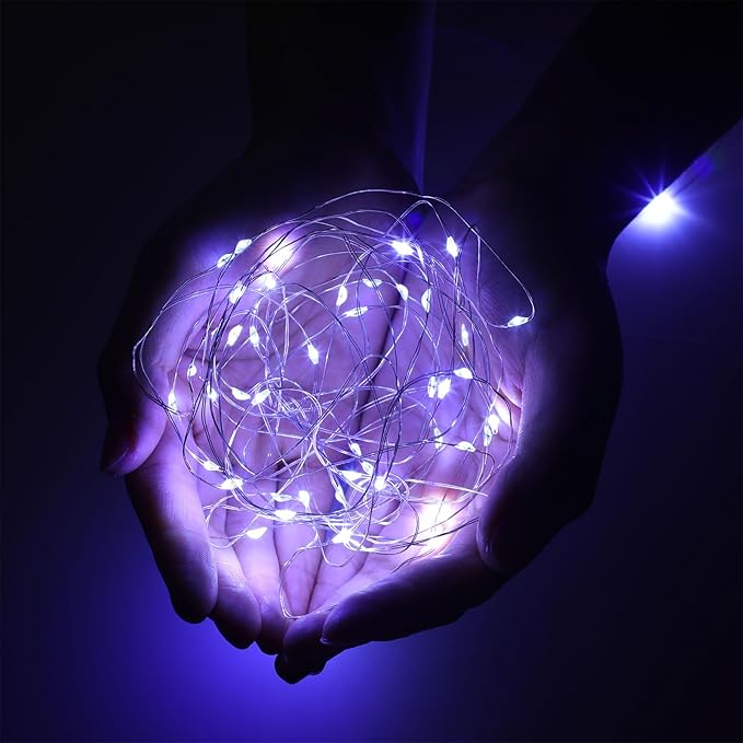 Macarrie 6 Pcs White Fairy Lights USB Powered 16 ft 50 LED String Lights Plug in for Indoor Outdoor Bedroom DIY Party Wedding Home Festival Tree Garden Xmas Decoration