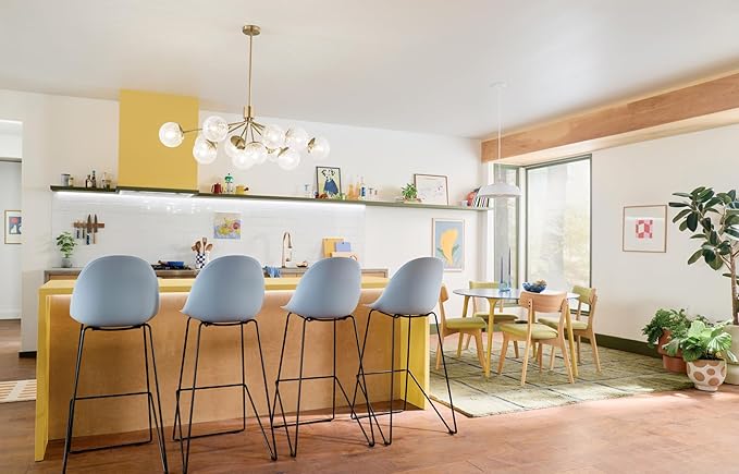 Kichler Silvarious 12-Light Linear Convertible Chandelier, Soft Modern Light with Clear Crackled Glass in Champagne Bronze, for Dining Room or Living Room (17.75" x 26.75" x 48"), 52703CPZ