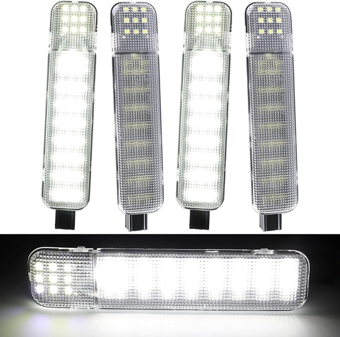 LED Side Door Panel Courtesy Lights Fit for Chevy Sierra GMC C/K | Fit for Yukon Silverado 1500 2500 3500 Avalanche, Suburban, Hum-mer H2 Car Interior Panel Lighting,4 Pcs