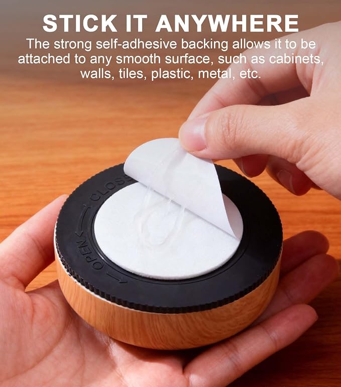 Wood Grain Puck Light, 6 Pack Small Push Lights Tap Light Battery Powered | Stick On Push Lights, Self-Adhesive Under Cabinet Lighting for Kitchen, Closet, Wardrobe, Shelf, Showcas, Shelf