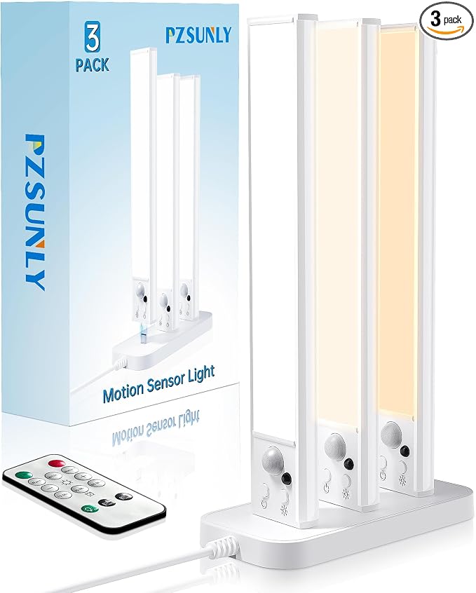 Under Cabinet Lighting with Charging Station,Battery Operated 3Pack | Motion Sensor Light Indoor with Remote,3color Dimmable Closet Light Rechargeable Wireless,Under Counter Lights for Kitchen