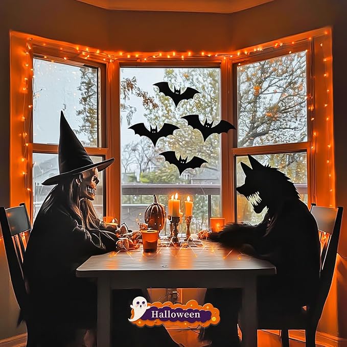 JMEXSUSS 200 LED Orange Fairy Lights Plug in | 8 Modes Orange Halloween Lights Indoor with Wheel, 66 ft Remote Control Thanksgiving Light for Thanksgiving Party Gift