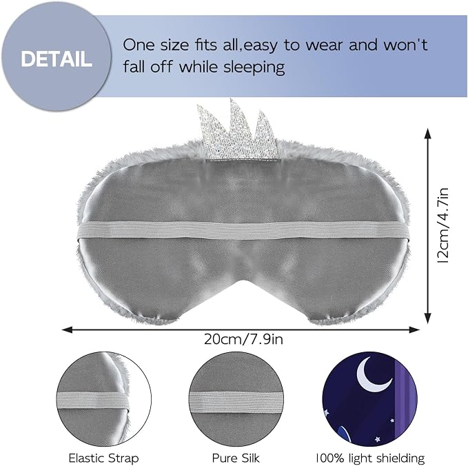 Cute Sleep Masks Cartoon Animal Sloth Eye Masks Soft Plush Sleeping Mask Travel Blindfold Eye Shade for Women Men (Smile Sloth)