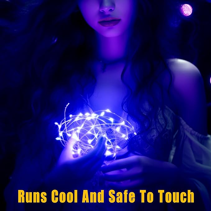 12 Pack Fairy Lights Battery Operated with Timer 6.5feet Silver Wire 20 LEDs Waterproof 8 Modes Twinkle Lights for Garden Bedroom Wedding Christmas Party Mason Jar Decor Celebration Lighting (Blue)