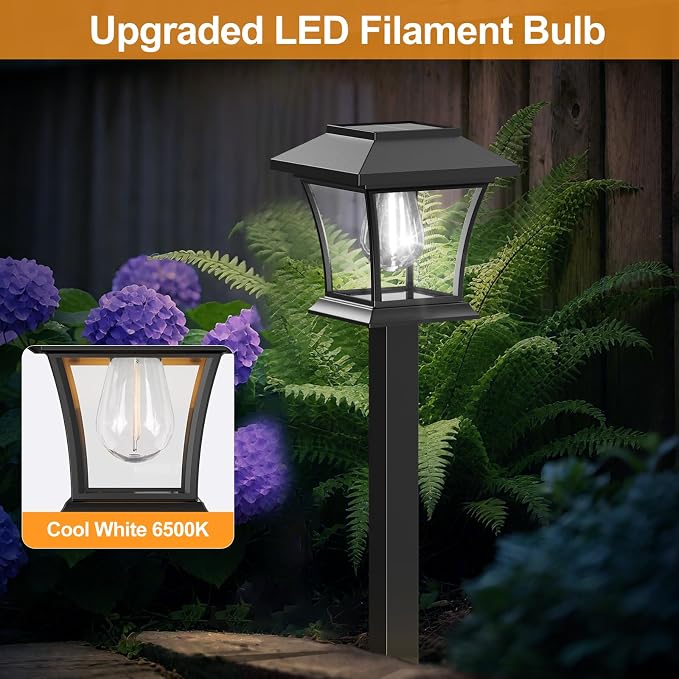 Sparkblaze 16 Pack Solar Pathway Lights Outdoor, Cold White | Ideal for Walkways, Gardens, Lawns, Driveways & Landscape Lighting, Automatic Dusk-to-Dawn Lighting