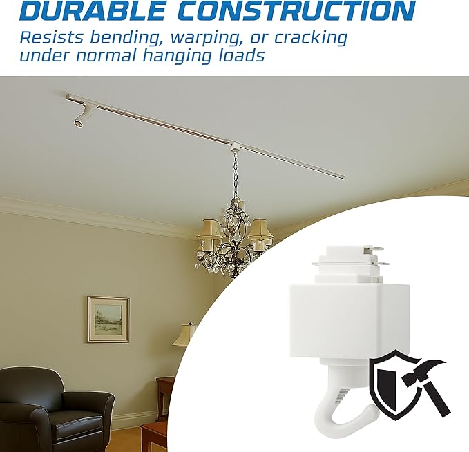OHLECTRIC Track Light NT-308W (2 Pack) - White - Utility Hook - Single or Dual Circuit - Compatible with Halo Track