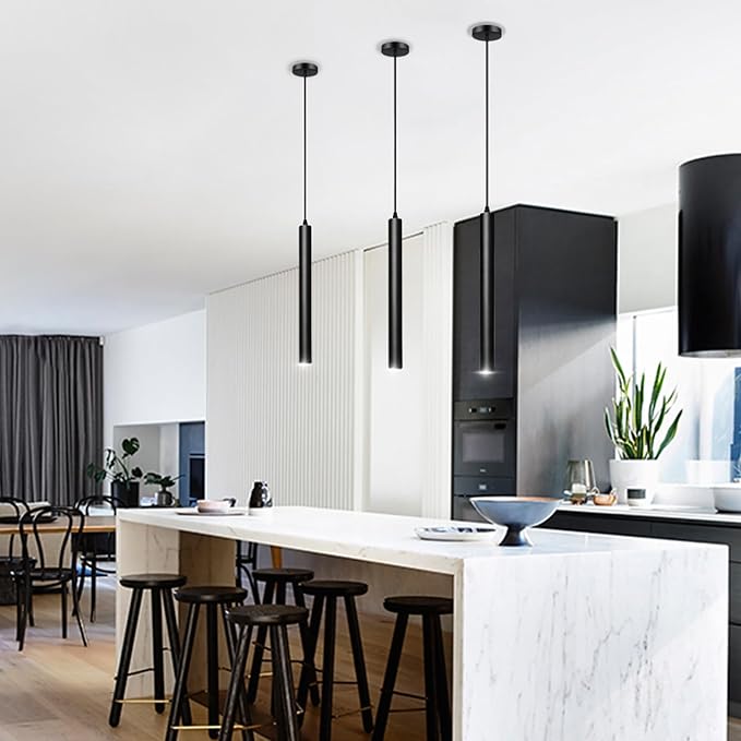 Modern Pendant Lights, 3 Color Temperature LED Dimmable, 3Pack | Pendant Lighting for Kitchen Island,Bar,Bedroom, 15.7inch, ETL, 2700K/4000K/6000K
