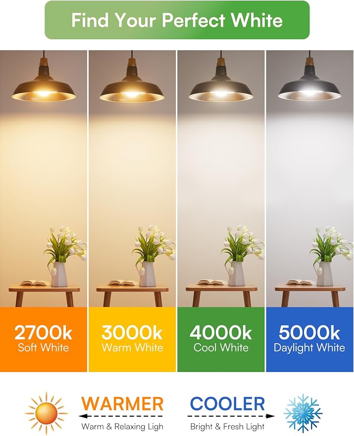 TJOY A19 Dimmable LED Light Bulb, 60 Watt Eq, Neutral Cool White 4000K, E26 | 800 Lumens Standard Base, Energy Saving Lightbulbs, Efficient 9W, 120V, 15,000 Hour Lifetime, 6 Pack