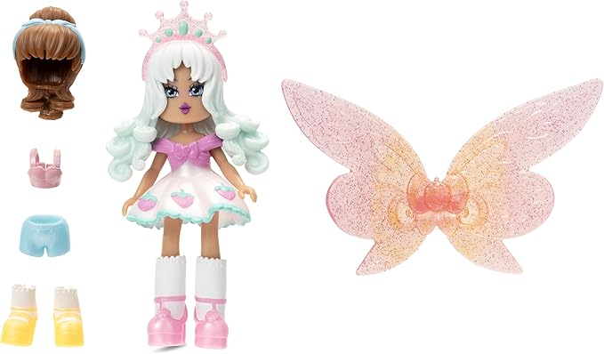 3” Light Fairy Fashion Doll - 1 Figure with 9 Fashion Accessories - Virtual Item Code Included - Series 2 - Ages 5+
