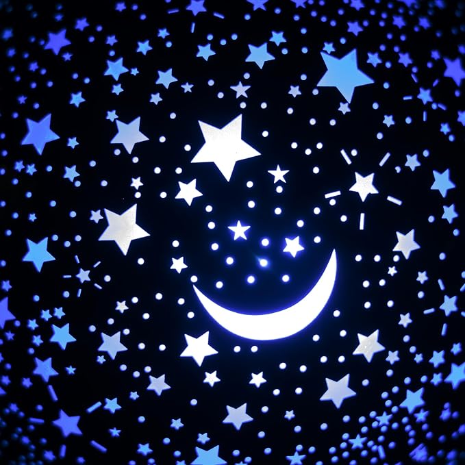 Zadro LED Star Night Light for Kids Room Starlight Projector with Multi Color Starry Nights Globe and Variety of Sounds (8" Dia. by 5.5" Tall, Gray)