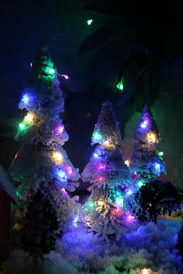 12 Pack Fairy Lights Battery Operated with Timer 6.5feet Silver Wire 20 LEDs Waterproof 8 Modes Twinkle Lights,Garden Bedroom Wedding Christmas Party Mason Jar Decor Celebration Lighting (Multicolor)