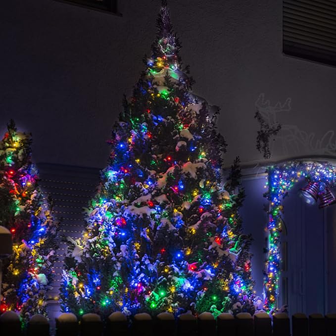 33ft 100 LED Outdoor String Lights, Multi Color Fairy Lights Battery Operated with Remote, Led Twinkle Lights for Bedroom, Backyard, Wedding, Tree, Mason Jar, Wall, Centerpiece, Christmas