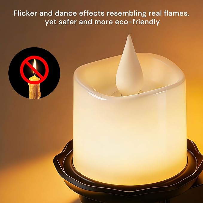 L LOHAS LED Flameless Candle Night Light, Flicker Night Lights Plug in | 2 Pack, Amber Candle Nightlight with Light Sensor, 0-100LM Dimmable LED Flickering Nightlights for Kids Hallway Bathroom
