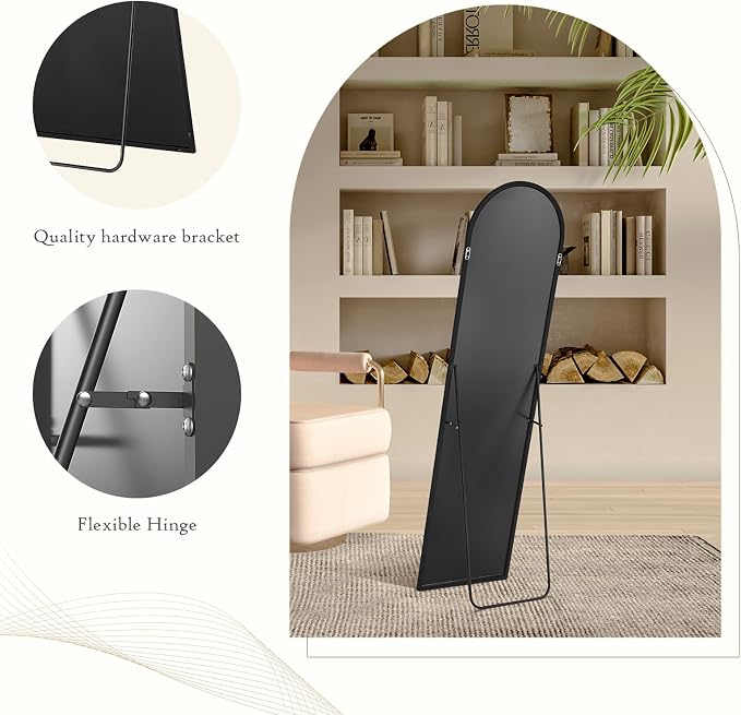 Arched Mirror Full Length, 16"x59" Body Wall Mirror