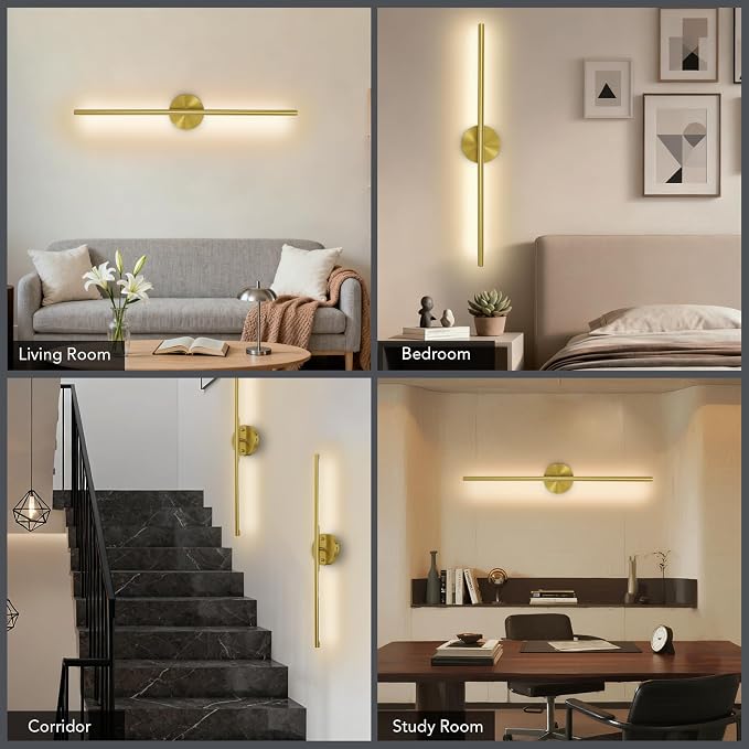 TONYFUL Battery Operated Wall Sconce Set of 2, Rechargeable Wall Lamp with 6000mAh Dimmable Bulbs and Remote, 3000K-6500K LED Wireless Wall Lights for Bedroom, Living Room, Hallway Decor, Background