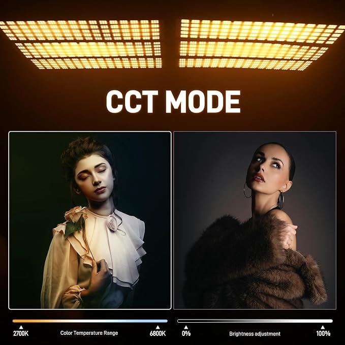 GVM 200W Bi-Color LED Light Panel, Z200B Ultra-Thin Expandable Soft Video Light 2700K–6800K CRI 97+, Modular Zipper Design, App & DMX Control Photography Light for Studio, Film & Live Streaming