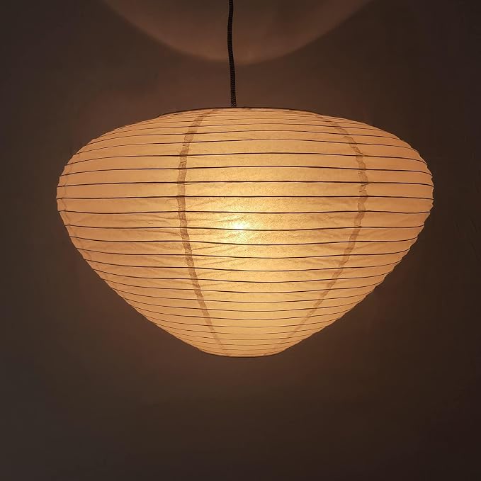 Mushroom Paper Lampshade（17inch）, White Folding Lamp,Interior Trim Lantern,Paper Ceiling Lamp Shade