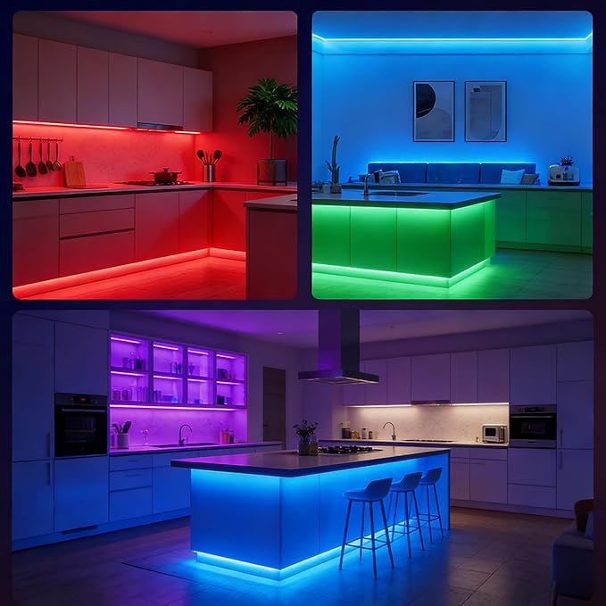 5V USB LED Strip Lights, 3.28FT 3Key COB Light Strip RGB, Short LED Strip Light, Flexible Bright 5V Led Strip for Under Cabinet, Kitchen, TV Backlight, Shelves, Displays and TV Lights