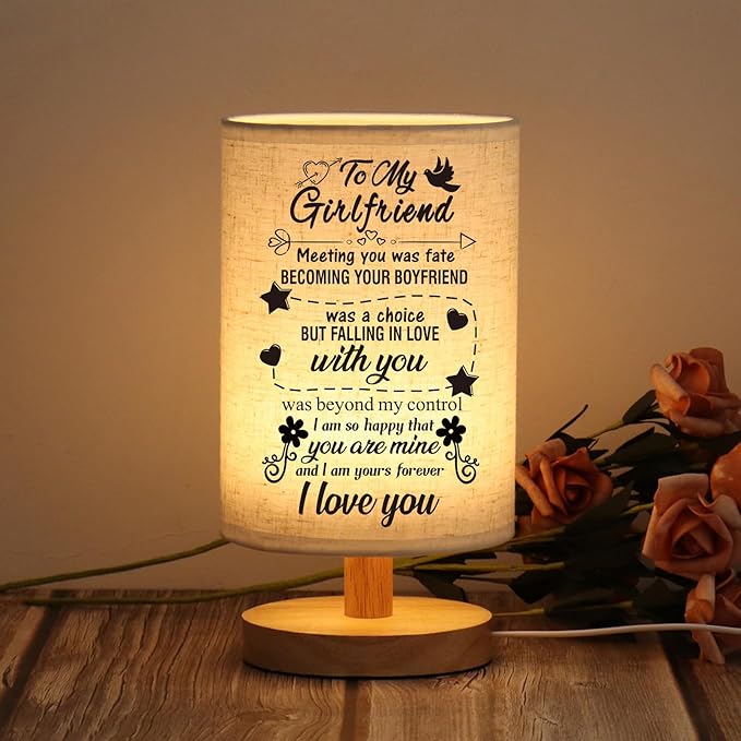WSYEAR Romantic Gifts for Girlfriend Mothers Day Gifts, Night Light Lamp, Girlfriends Birthday Gifts for Her from Boyfriends