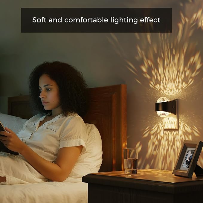 L LOHAS LED Night Light,Night Lights Plug into Wall, Projector Night Light with Dusk to Dawn Sensor,3000K Soft White, Adjustable Brightness, Nightlight for Kids Nursery Bathroom Christmas Gift