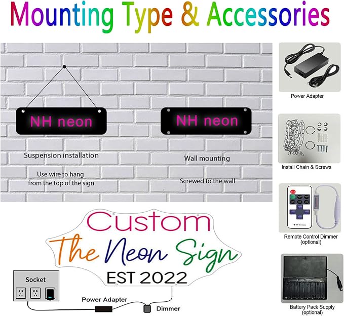 Custom Neon Signs, Neon Light Sign Customizable for Wall Decor | DIY Beauty Light sign, Customize Wall Decorations light for Wedding Bar Salon Beauty Business Light Up Events Birthday Gifts
